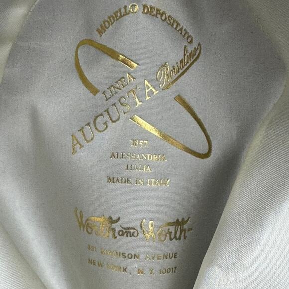 Borsalino Linea Augusta Italy Black Fur Felt Fedora Hat 57 7 1/8 Worth & Worth - Picture 13 of 16